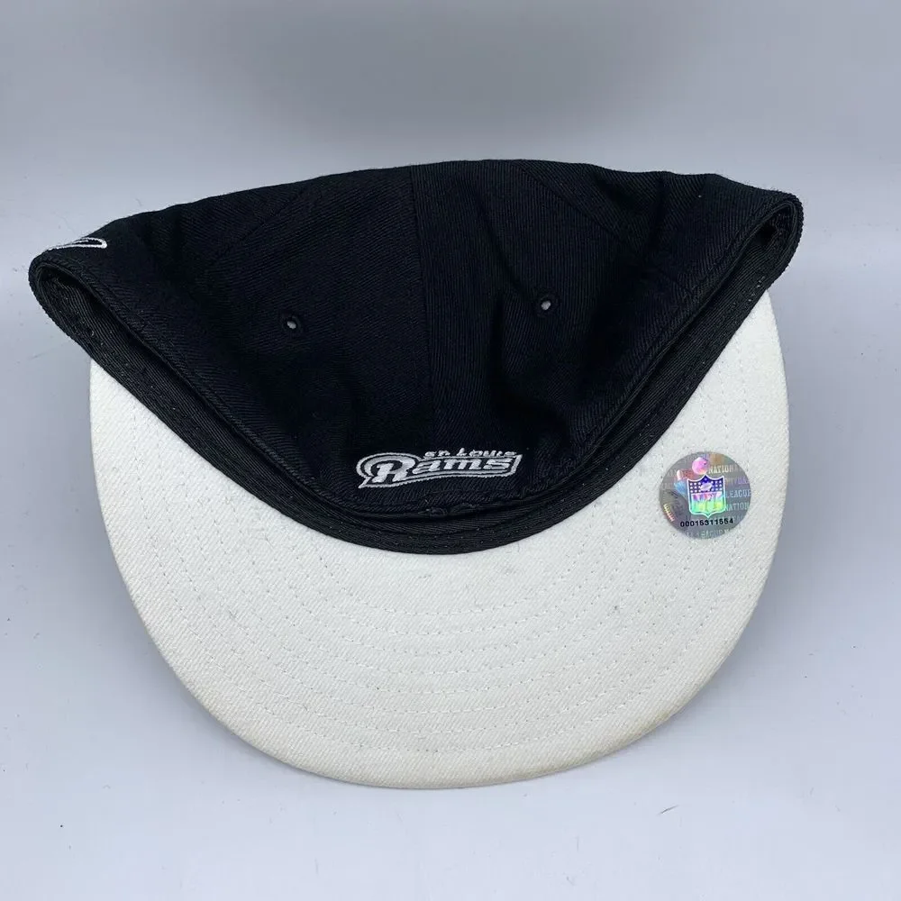Vintage Los Angeles LA Rams Hat 6 7/8 Fitted‎ NFL Reebok Mens Cap